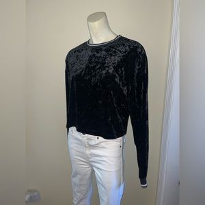 Black Velvet Long Sleeve Shirt